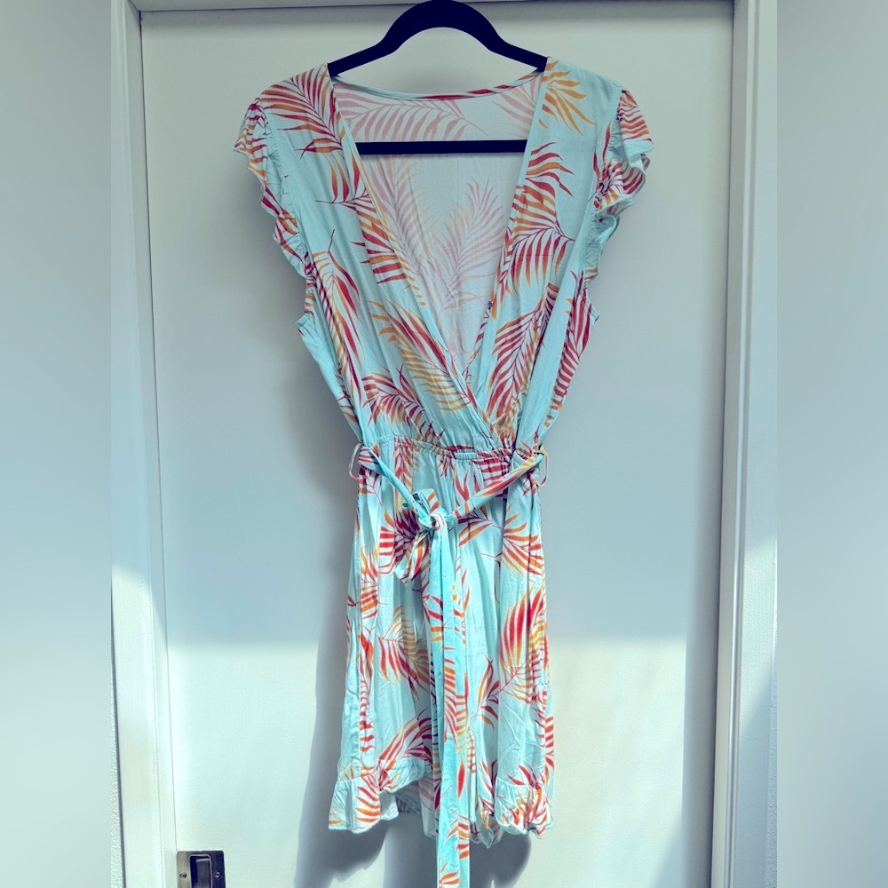 NWOT Striped Short Sleeve Romper (Shorts) - Picture 3 of 16